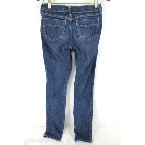 Old Navy The Sweetheart Blue Denim Jeans size 2 Straight Skinny Reg Actual 28x29 - Picture 3 of 5